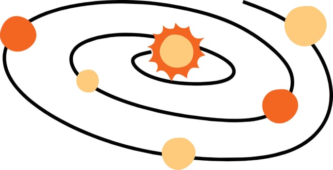 universe icons pixel style vector