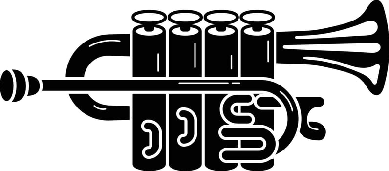 trumpet silhouette icons vector