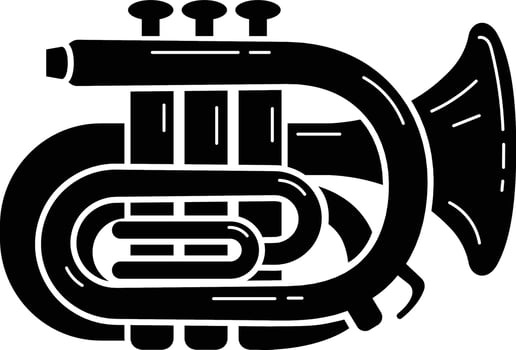 simple trumpet icon set vector