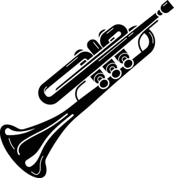 flat trumpet icons set vector