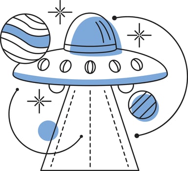 simple galaxy tattoo line vector