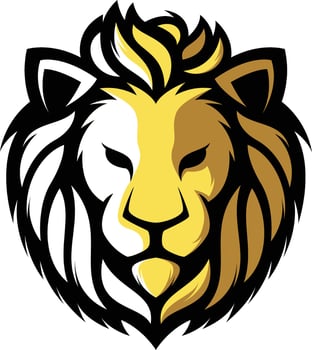 awesome lion head logo mascot vector