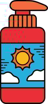 icon of a bottle of sunscreen vector