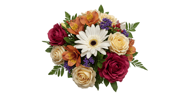 Beautiful hand-held bouquet cut out from background png