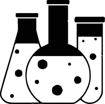 white background lab icons vector