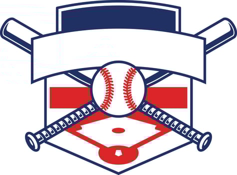 hand drawn baseball badges vector