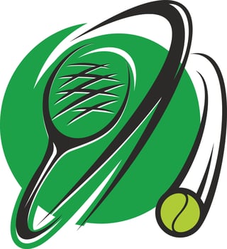 sport club tennis ball vector