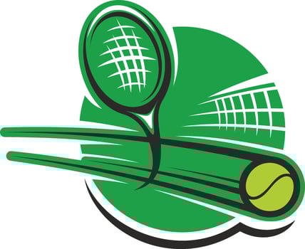 club tennis ball icon vector