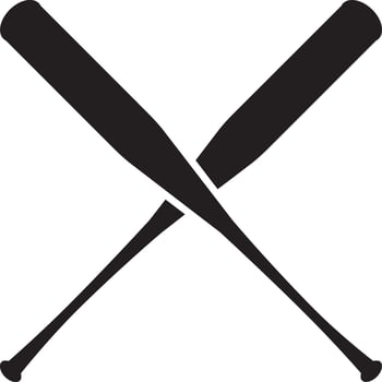 baseball stick icon template stock vector