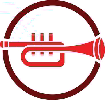 trumpet icon music set vector