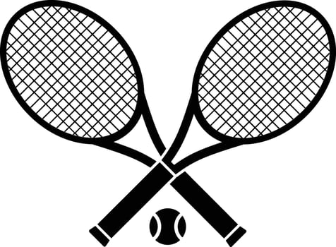 racket and ball symbol design vector