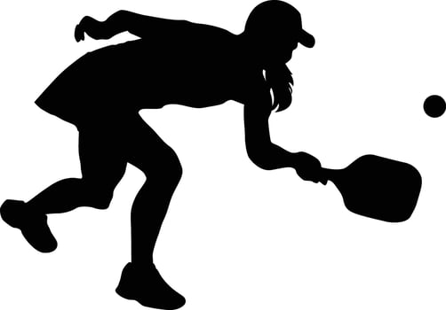 pickleball player silhouette vector