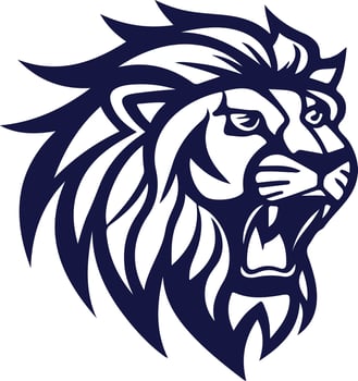 lion head logo icons vector