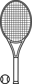 crossed tennis racket icon vector