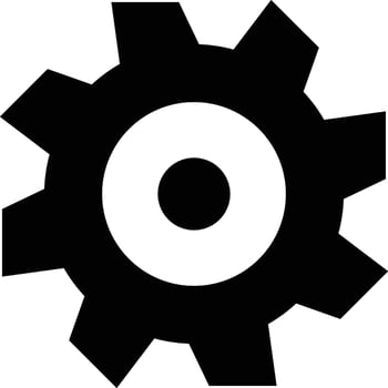gears icon for industrial design vector
