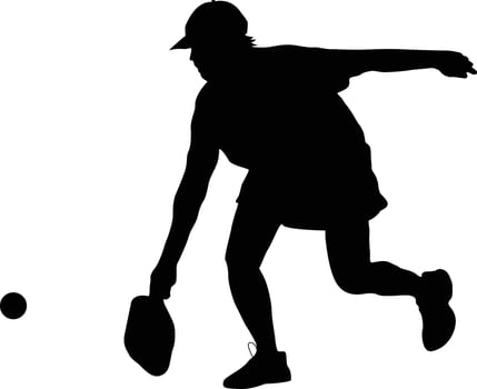 pickleball sport silhouette collection vector