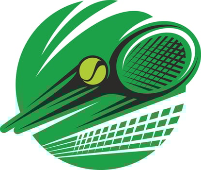 tennis ball club logo icon vector