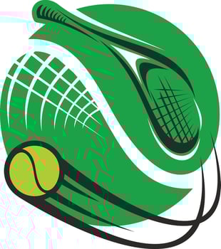 tournament tennis ball symbol vector