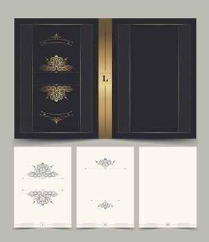 Luxury ornamental book cover vector