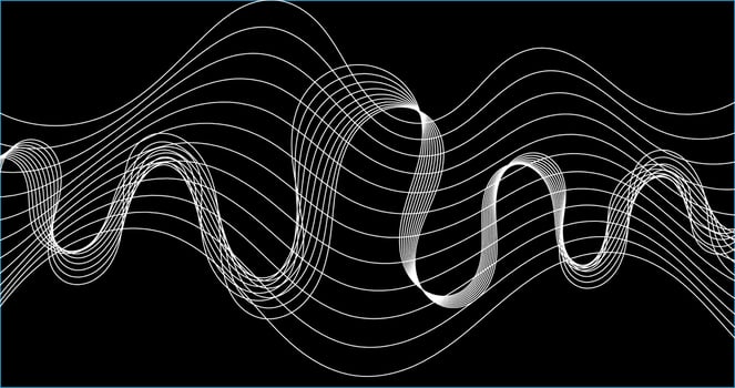Black empty blank abstract background with Crossing White Parallel Lines vector