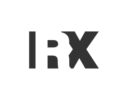 IRX logo design. Initial letter I R X bold font style for tech startups, consulting, corporate branding. Creative company name, headlines typography identity, trendy logotype. vector