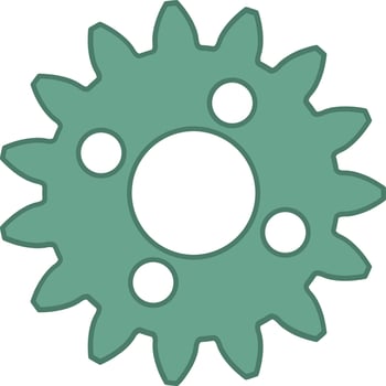 rustic gear design set vector