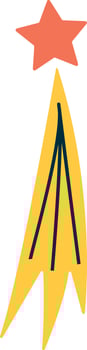 planets and rockets doodles vector