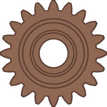 isolated gear icon pack vector