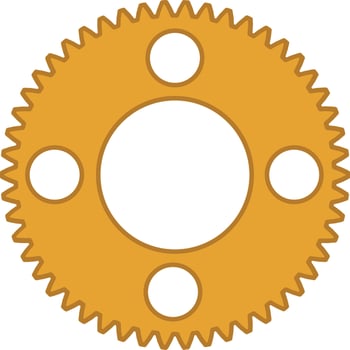 old gear set decoration vector