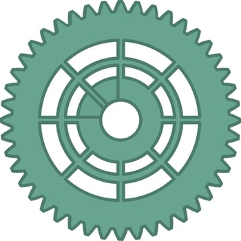 retro gear icon bundle vector