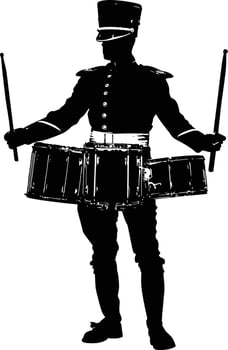 ai silhouette of band player vector