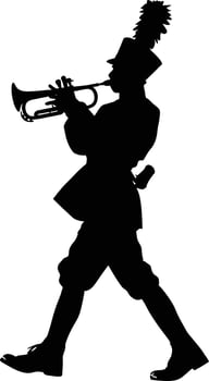 ai black silhouette band musician vector