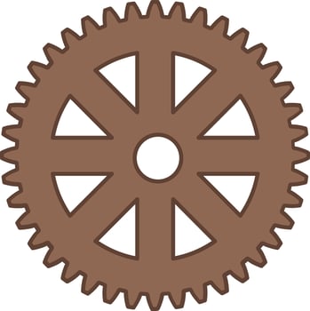 gear ornament set vector