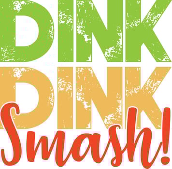dink dink smash pickleball tshirt typography t shirt design vector