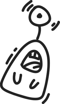 collection of cute cosmic doodles with sketch elements vector