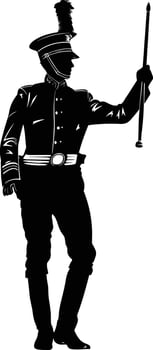 band leader marching style vector