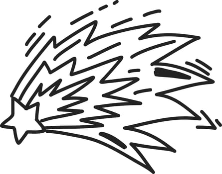 childish space-themed line art with rockets and aliens vector