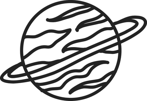 hand drawn cartoon space set with planets and ufos vector