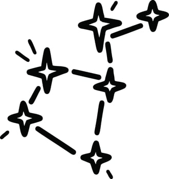 rocket and planet doodles vector