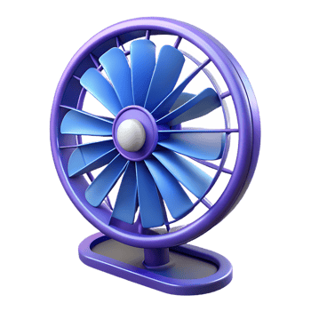 A Modern and Stylish Purple Table Fan for Cooling and Ventilation png
