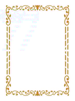 Luxury Gold Ornamental Frame with Royal Filigree Design vector