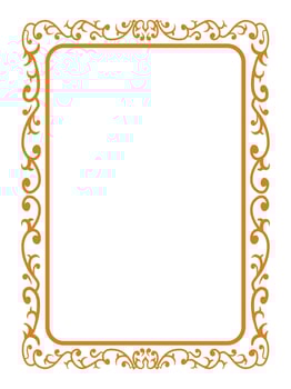 Botanical Border with Detailed Fern Flourishes vector