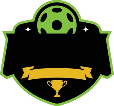 pickleball sport logo design template vector