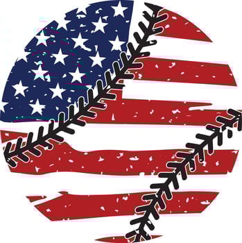softball flag cut file vector
