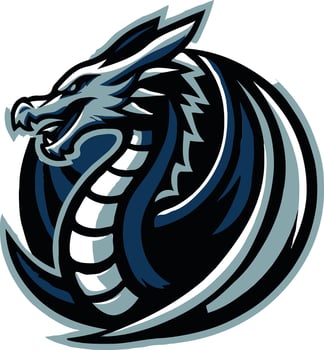 dragon face mascot logo design animal face mascot logo vector