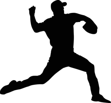 baseball icon set black silhouette vector