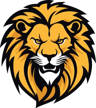 powerful lion mascot vector