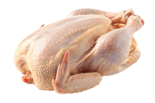 Raw whole chicken ready for cooking on a transparent background for culinary projects png