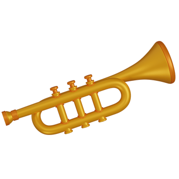 3d render Trumpet icon png