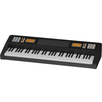 3d render piano icon png